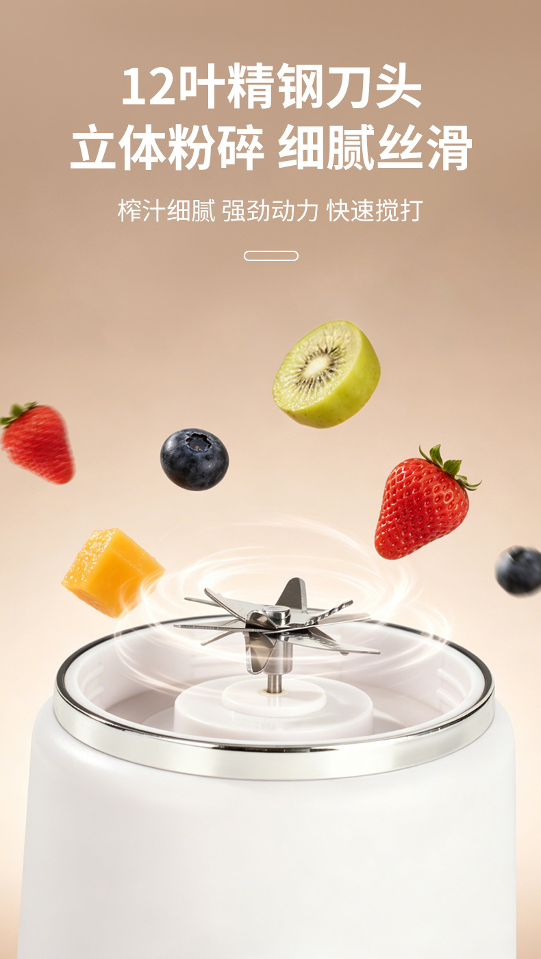 新款小型榨汁杯家用多功能电动榨汁机可碎冰水果料理机果汁杯跨境