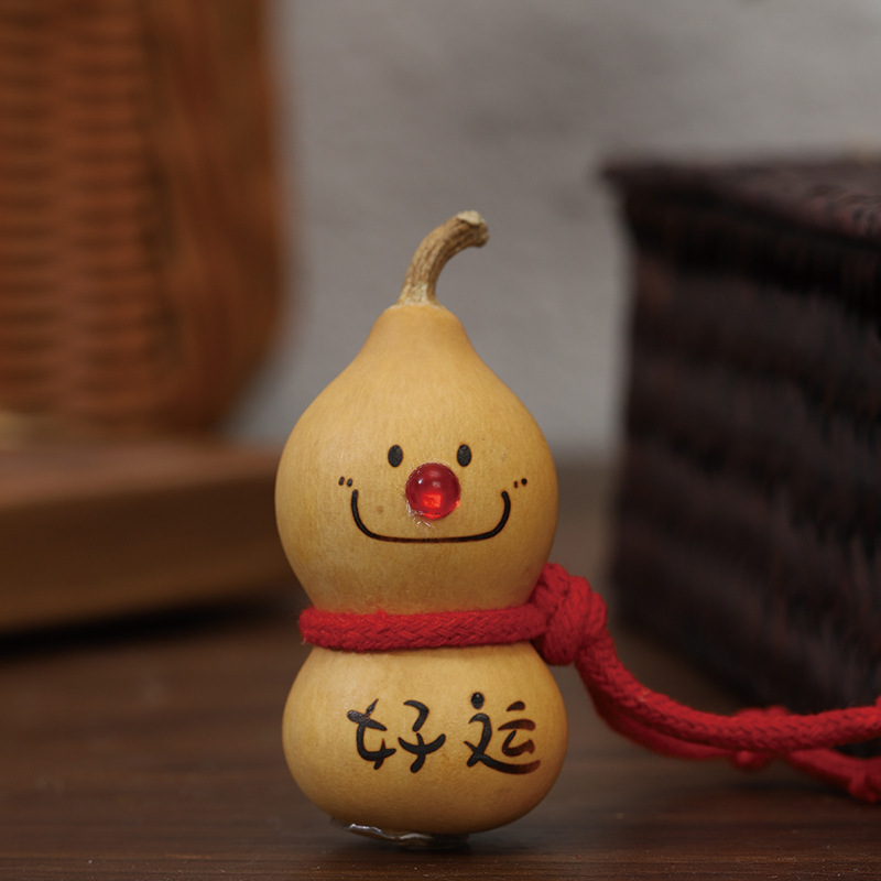 天然葫芦胖墩烙画手把文玩雕刻小葫芦桌面摆件汽车钥匙扣包挂件|undefined