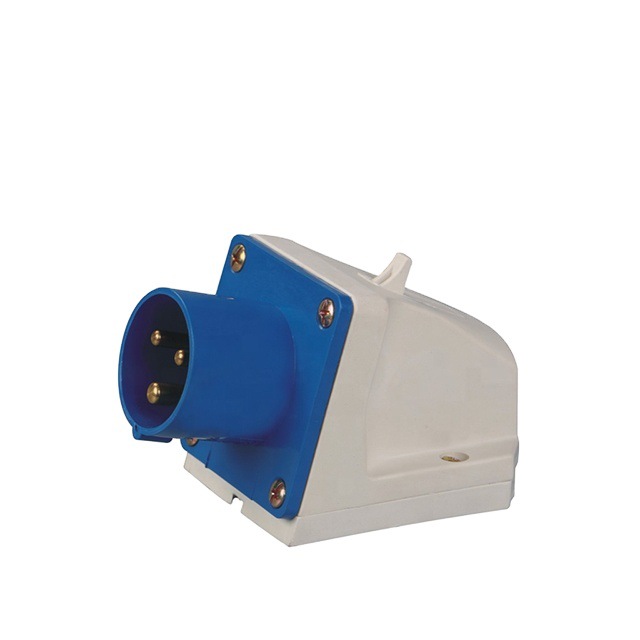 CEE-513/523墙壁式工业插头16A 32A 220-250V IP44 蓝色 CE认证
