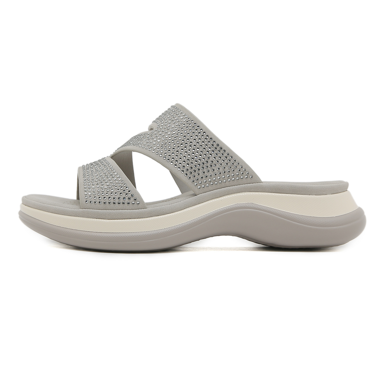 4003-2 Amazon nuevo 2025 Europa y los Estados Unidos de diamante grueso fondo transfronterizo tamaño grande ligero dulce zapatillas mujeres al por mayor