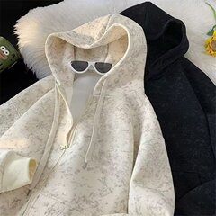 衫少服饰新款卫衣港风宽松简约连帽卫衣开衫男女同款潮流帅气百搭