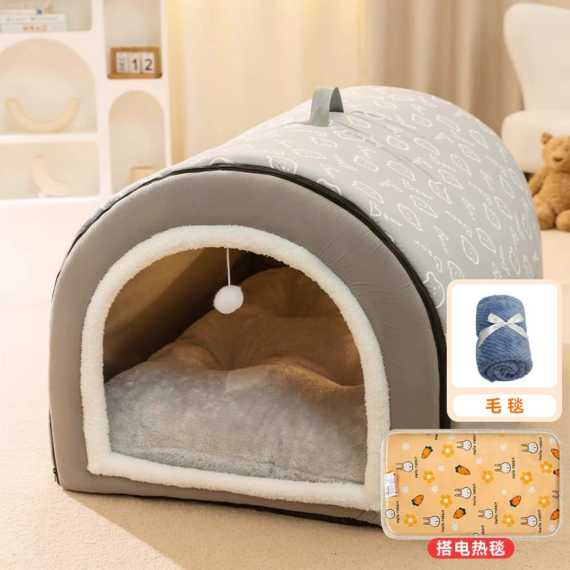 Large dog kennel winter warm dog house removable and washable dog bed four seasons large dog house type cat kennel pet supplies