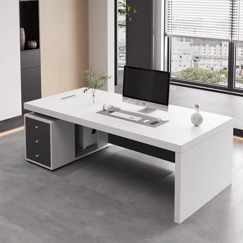 Simple Modern Boss Office Computer Desk and Chair Combination Office Financial Manager Desk Executive Supervisor Desk