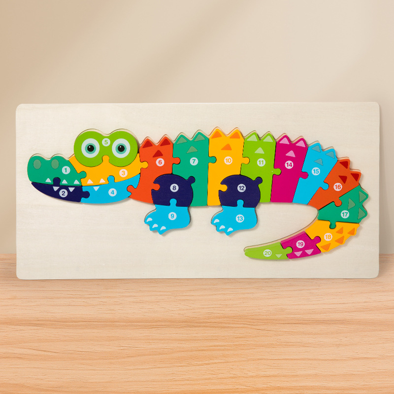 Gran tamaño de cierre puzzle de dinosaurio tridimensional puzzle cognitivo digital animal puzzle puzzle infantil puzzle puzzle