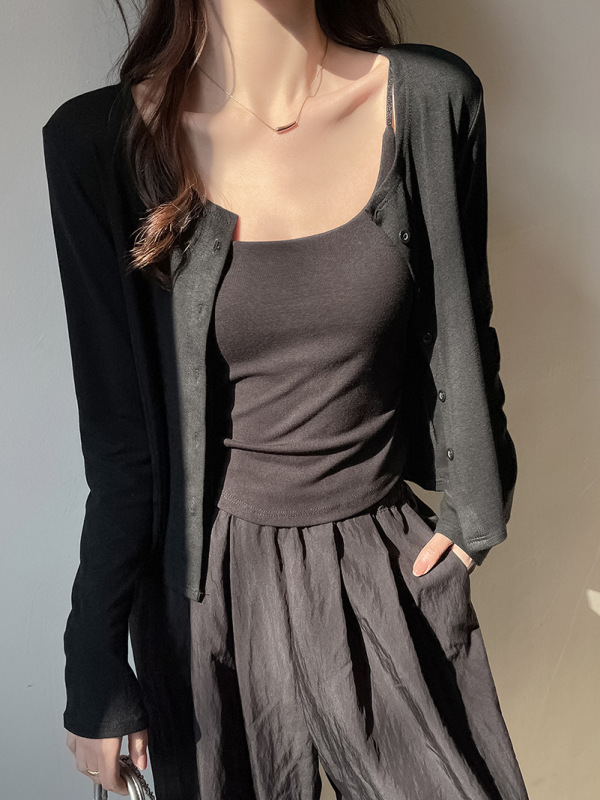 厳選された春夏の女性用モーダル日焼け止めカーディガン、多用途カジュアルハイエンドニッチソリッドカラー薄手ジャケット|undefined
