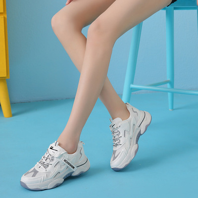 回力鞋女鞋2021新款白色低幫春季日常純色前系帶圓頭平跟女女鞋