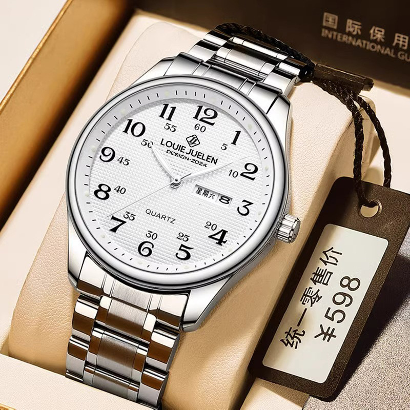 Louie Juelen Men's Watch New Model Louis Juelen Brand Quartz Wristwatch Cross-Border Foreign Trade Live Broadcast Hot Item Louie Juelen Men's Watch New Model Louis Juelen Brand Quartz Wristwatch Cross-Border Foreign Trade Live Broadcast Hot Item