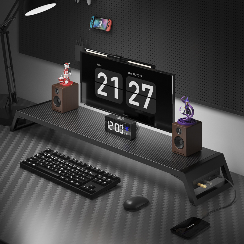 デスクトップコンピュータ高架モニタースクリーンサポートスタンドeスポーツデスクトップパッド高さベースデスク収納ラック|undefined
