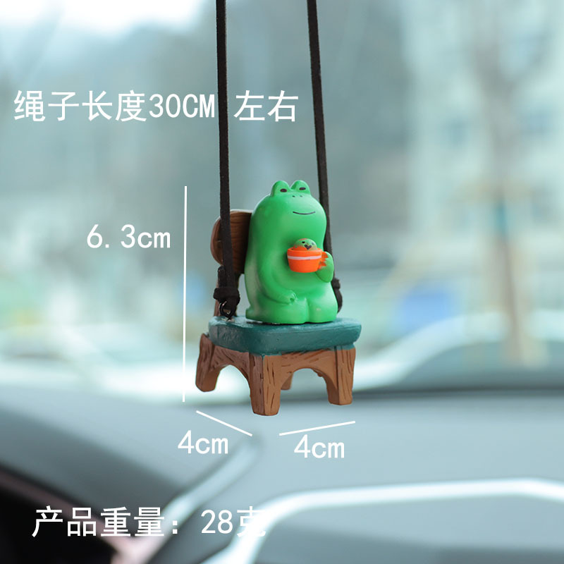 Cartoon frog sitting sofa cross-border car decoration interior pendant pendant car pendant decoration