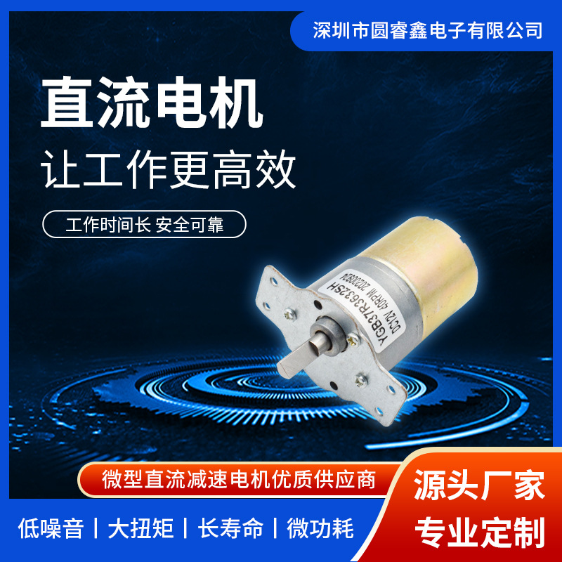 YGB37R智能家用电器齿轮箱大力矩12V电动牙刷有刷直流减速电动机