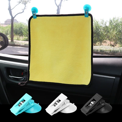 Car hook car multi-purpose glass suction cup clip car home creative bill curtain clip car supplies