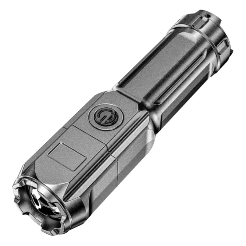 Linterna fuerte luz recargable hogar durable fuerte luz al aire libre Super brillante zoom remoto pequeña linterna portátil mano