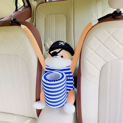 multifunctional tissue box trash can — Car tissue box/set - captain-dog-trash-can-tissue-box-2-in-1