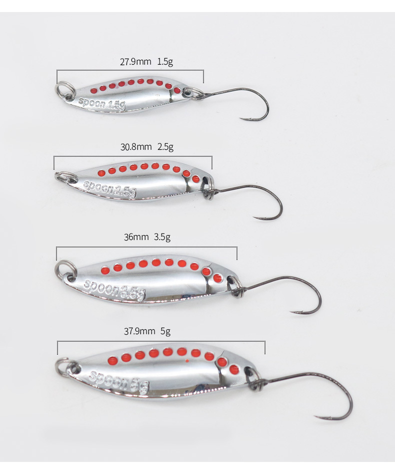 Leech Flutter Spoons Fishing Lures Fresh Water Bass Swimbait Tackle Gear