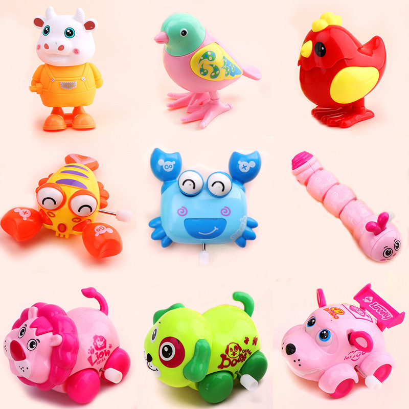 Large Collection of Wind-Up Toys, Caterpillars, Crabs, Lobsters, Cows, Puppies, Pigs, Animals, Wind-Up Baby Toys