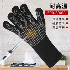 防烫手套耐高温隔热全指工业防护火加厚锅炉厨房烤箱微波烧烤户外