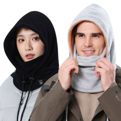 男士针织雷锋帽子女冬季户外骑行帽东北防风雪头套口罩围脖连体帽