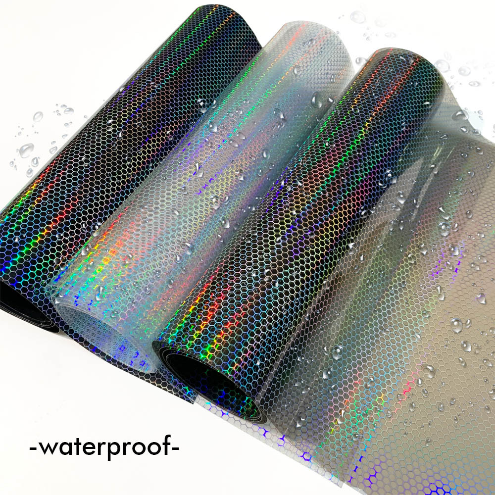Car Headlight Sticker, Laser Honeycomb Headlight, Tail Light Decorative Film, Fog Light Color Changing Film