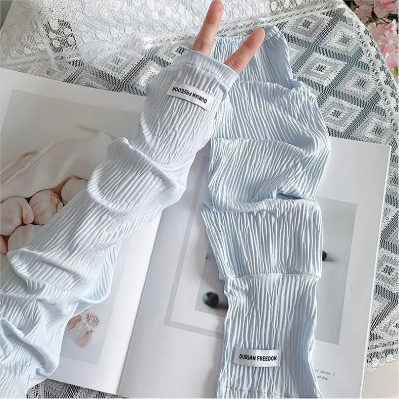 [블루 1쌍] 가볍고 루즈한 자외선 차단 아이스 슬리브