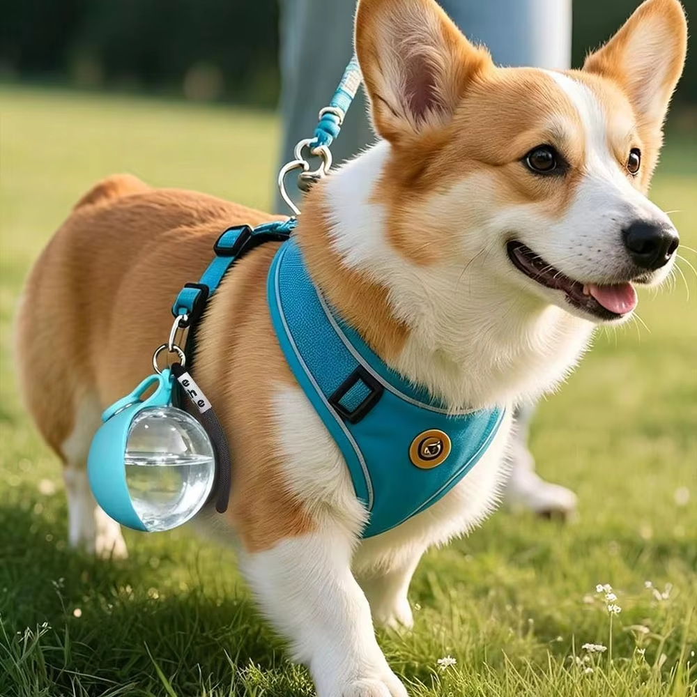 Productos de mascotas transfronterizos para gatos y perros hervidor de acero inoxidable al aire libre reflujo plegable bebida portátil de gran capacidad