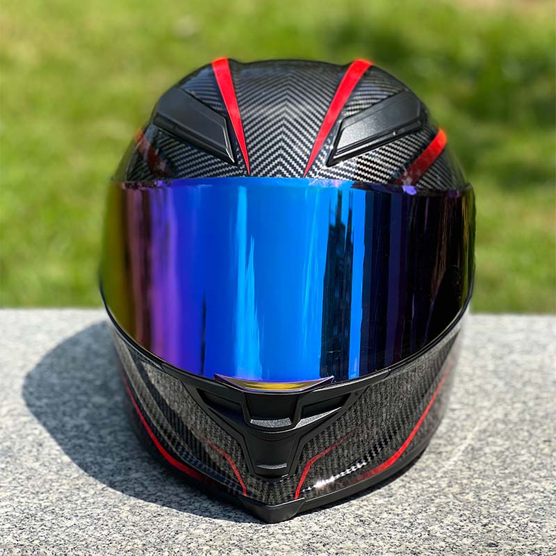 Motorcycle Helmet Personalized Snow House Style with Extended Spoiler
