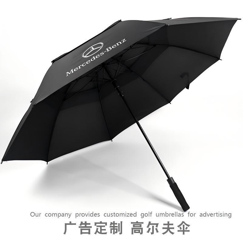 Fiber Umbrella Golf Umbrella Automatic Long-Handled Umbrella Large Straight-Handled Straight Pole Golf Custom Printed Advertising Umbrella