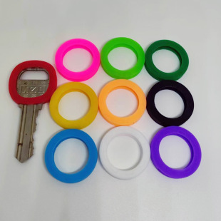Hot-selling Colorful Key Cover Identification Circle Round Discrimination Drop Shipping Key Identification Circle Elastic Key Cap