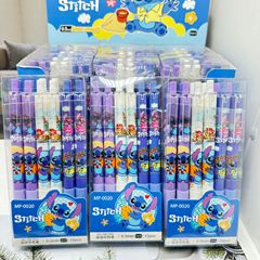 新しい青いスティッチの箱入りの押しペン0.5中性ペンの学生の高い顔の値は黒いサインペンを押します。