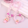 Small princess costume, set, necklace, chain, children's accessory, bracelet from pearl, jewelry, wholesale