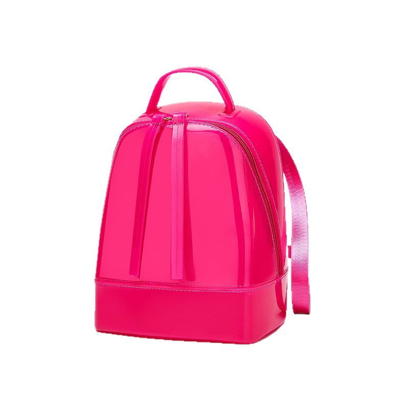 Mochila transparente tipo gelatinaBolsa de playa impermeable para niñosMini mochila escolar coreana a la moda