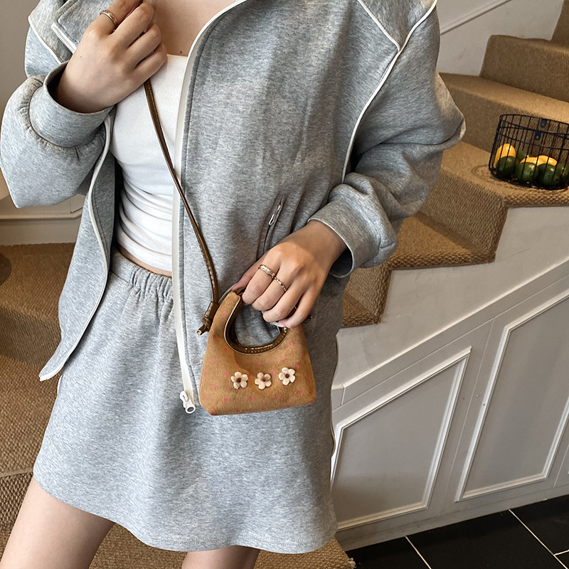 Dolce y lindo bolso de niña de flores, mini bolso de bebé, otoño y invierno, nuevo bolso para niños