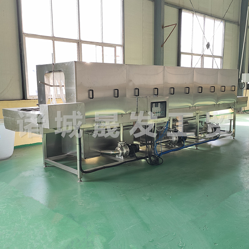 晟发工贸隧道式洗筐机 热碱水食品筐清洗机 食品托盘洗筐机