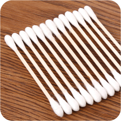 gift recommend natural Birch Swab hygiene Cotton cosmetology clean Makeup Double head Cotton swab 10 Sticks 30 Sticks