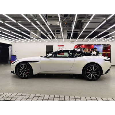 Oem Customized Car Sticker Factory | Auto Color Change Film - matt-white-turns-blue-152m16m