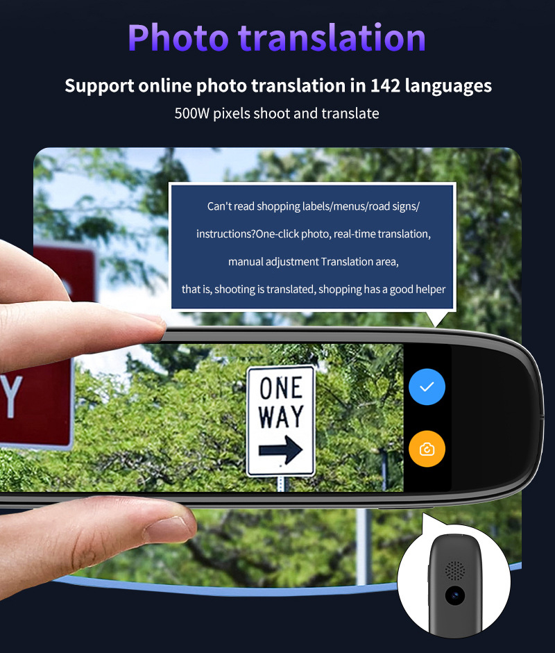The international version of the scanning translation pen features precise offline translation in multiple languages including Chinese, English, German, French, Japanese, Korean, Cantonese and traditional Chinese undefined