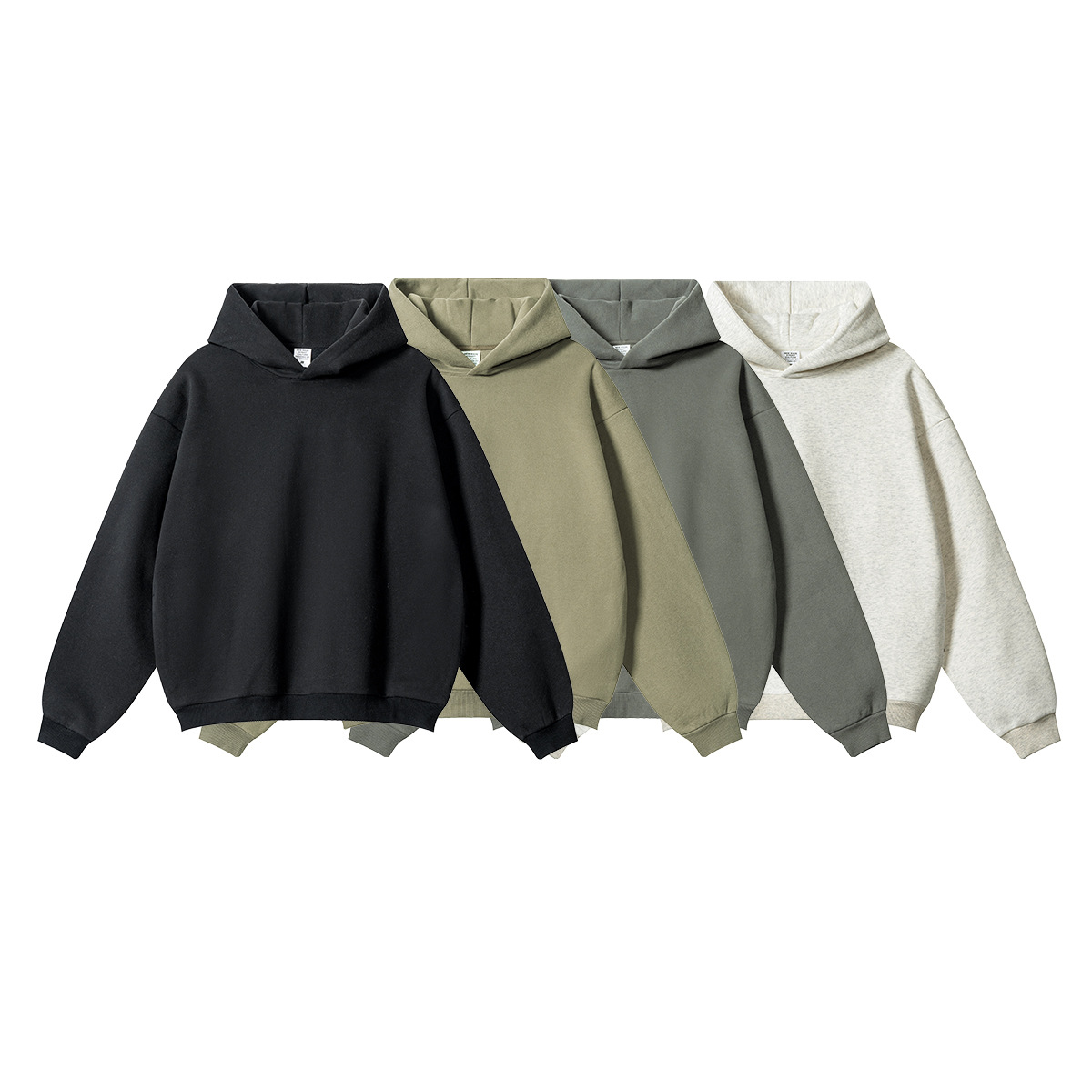 Herren Hoodie Mit Fleece Futter Lässiger Strick Kapuzenpullover_voghion.com