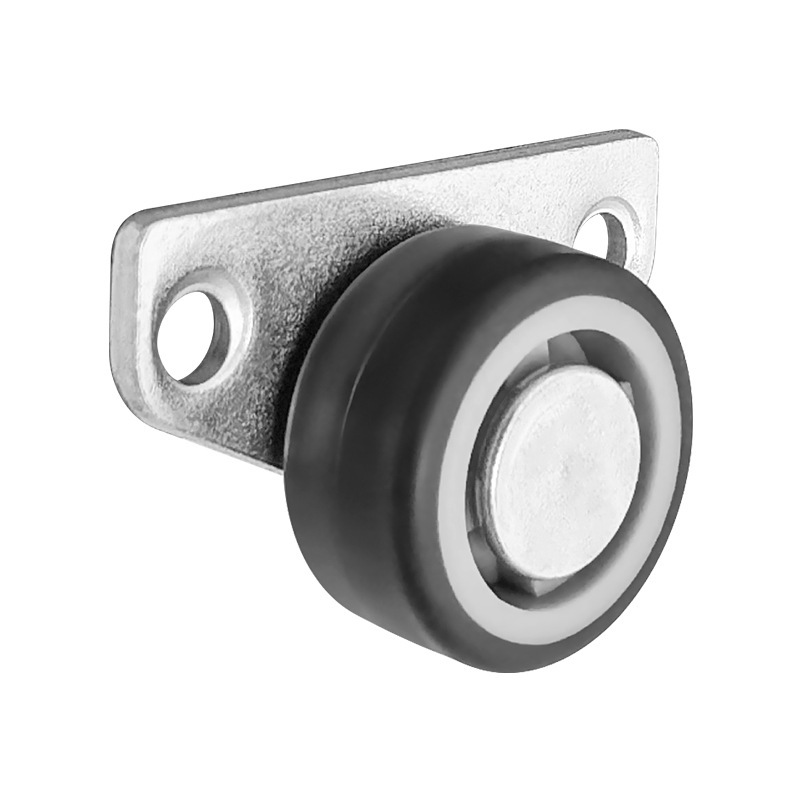 1.25inch ミニ方向性ホイール片側プーリーサイレントベアリングゴム製小型キャスター超薄型木製ドアローラー|undefined