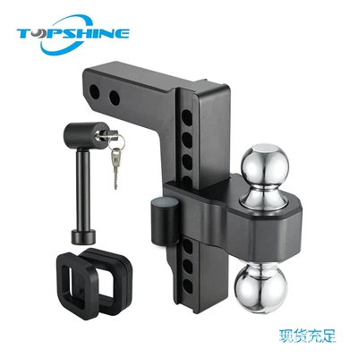 6/8" Drop-Down 2inch Rod Adjustable Aluminum Alloy Trailer Balancer Bracket Double Ball Head Aluminum Alloy Trailer Arm