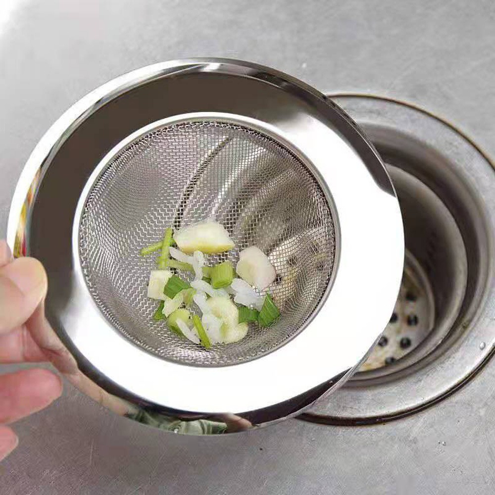 厨房水槽洗菜盆过滤网不锈钢水槽排水口漏斗洗碗水池隔渣网防堵器