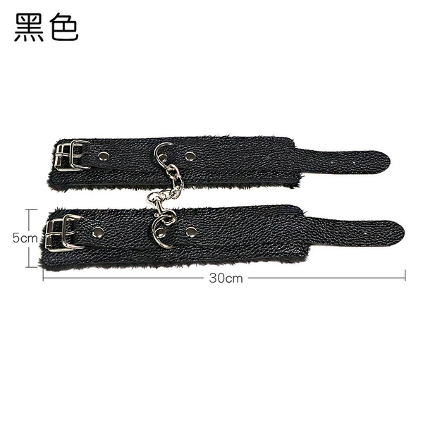Plush black handcuffs