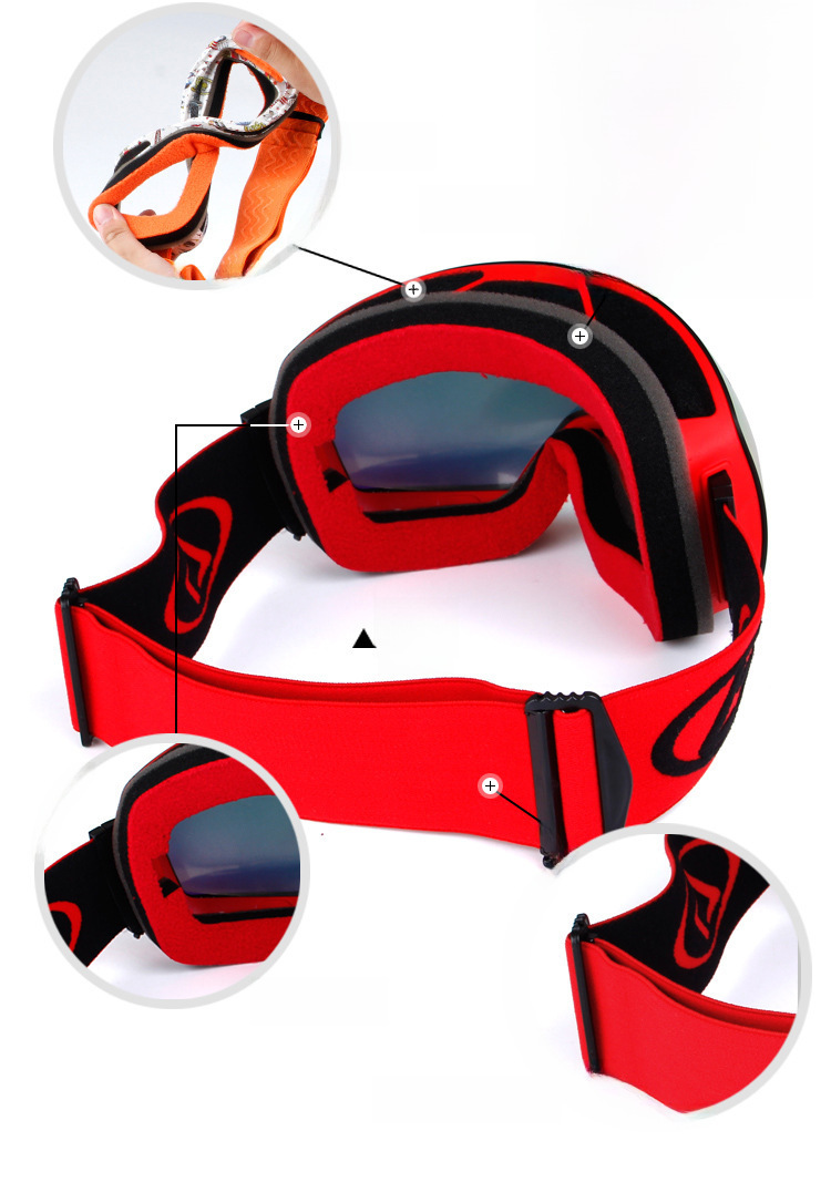 Ski goggles Double-layer anti-fog spherical ski glasses for men and women for outdoor mountaineering windproof eye protection Mirror Gear_voghion.com