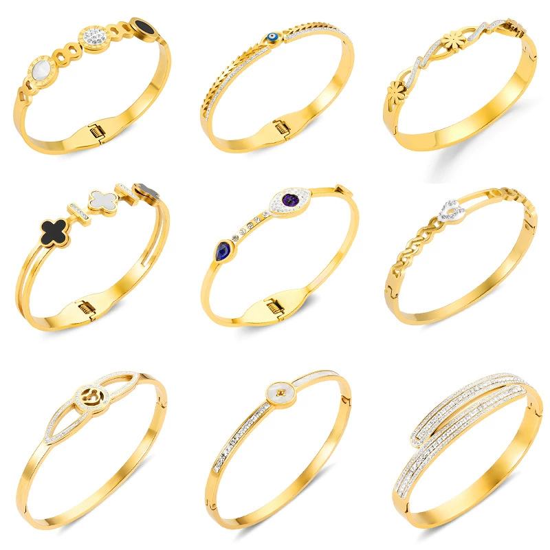 Модная бриллиантовая нержавеющая сталь, ретро аксессуар, корей bracelet, европейский стиль, индивидуальный пошив