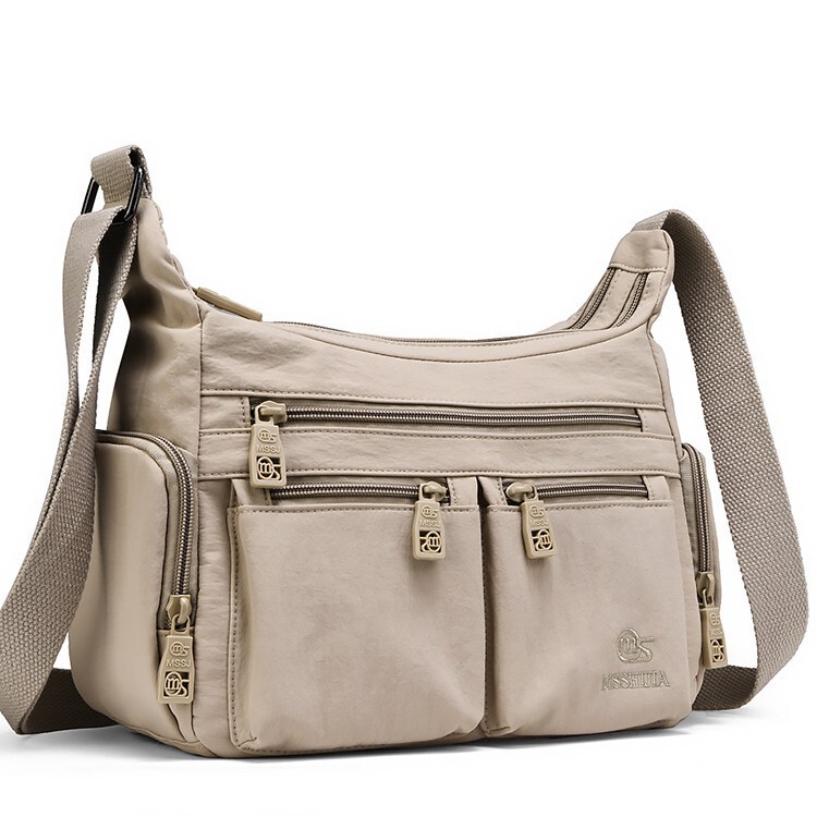 Cross-Border 2026 New Lightweight Shoulder Bag with Multiple Compartments, Large Capacity Commuter Crossbody Bag for Men and Women