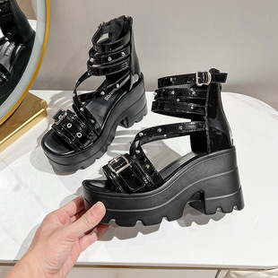 Cross-Border Thick-Soled High-Heeled Small Leather Shoes for Women 2025 Spring and Summer New Sweet and Cool British Style Lolita Mary Jane Shoes