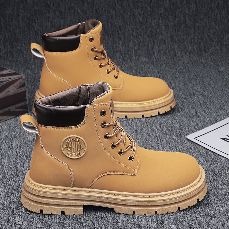 Botas Martin para hombre para otoño, duraderas para obras de construcción, impermeables y antideslizantes para trabajo y senderismo.