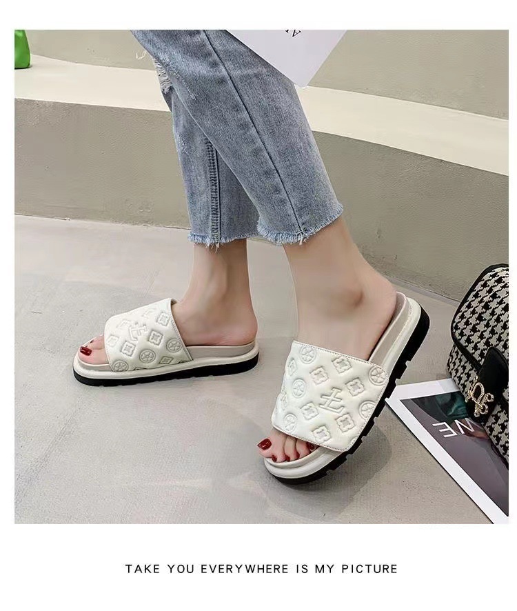 Women's Platform Sandals With Printed Velcro Summer Design_voghion.com