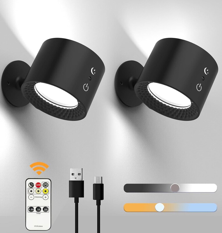 新品スマートマグネット式ウォールライトUSB充電式三色温度調節可能室内ウォールライトリモコンLEDナイトライト|undefined