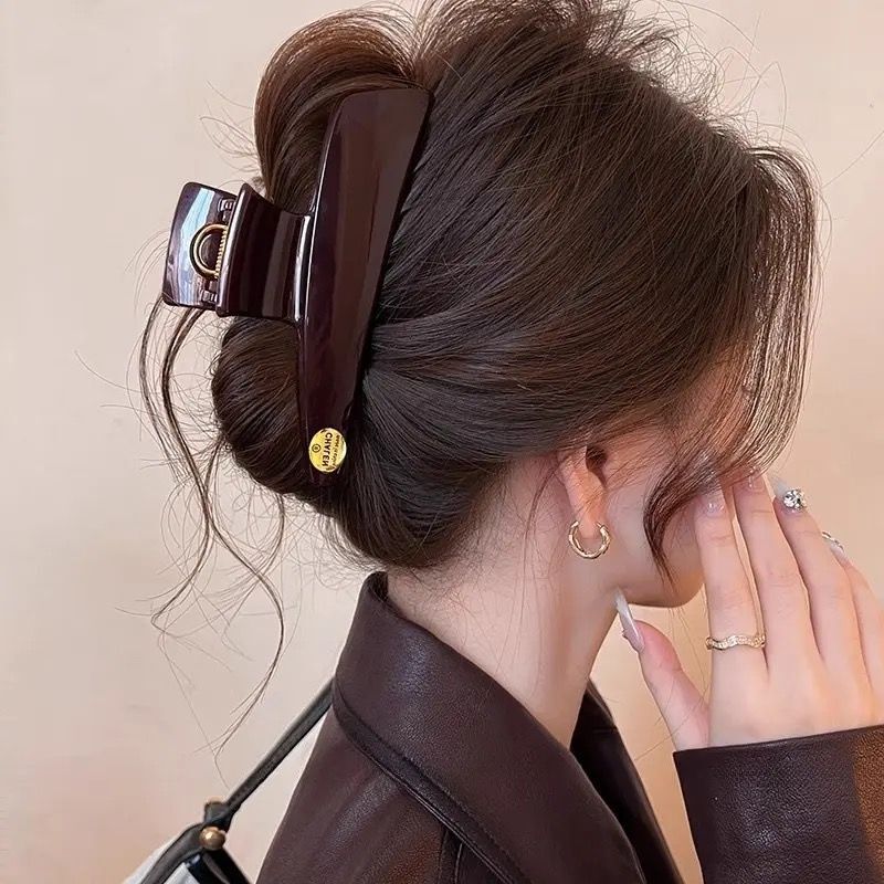 ドーパミンコントラストカラーグリッパー女性のかわいい多用途ヘアピン韓国スタイルのハイエンドヘアピン 2025 新しいアクリルヘアアクセサリー|undefined