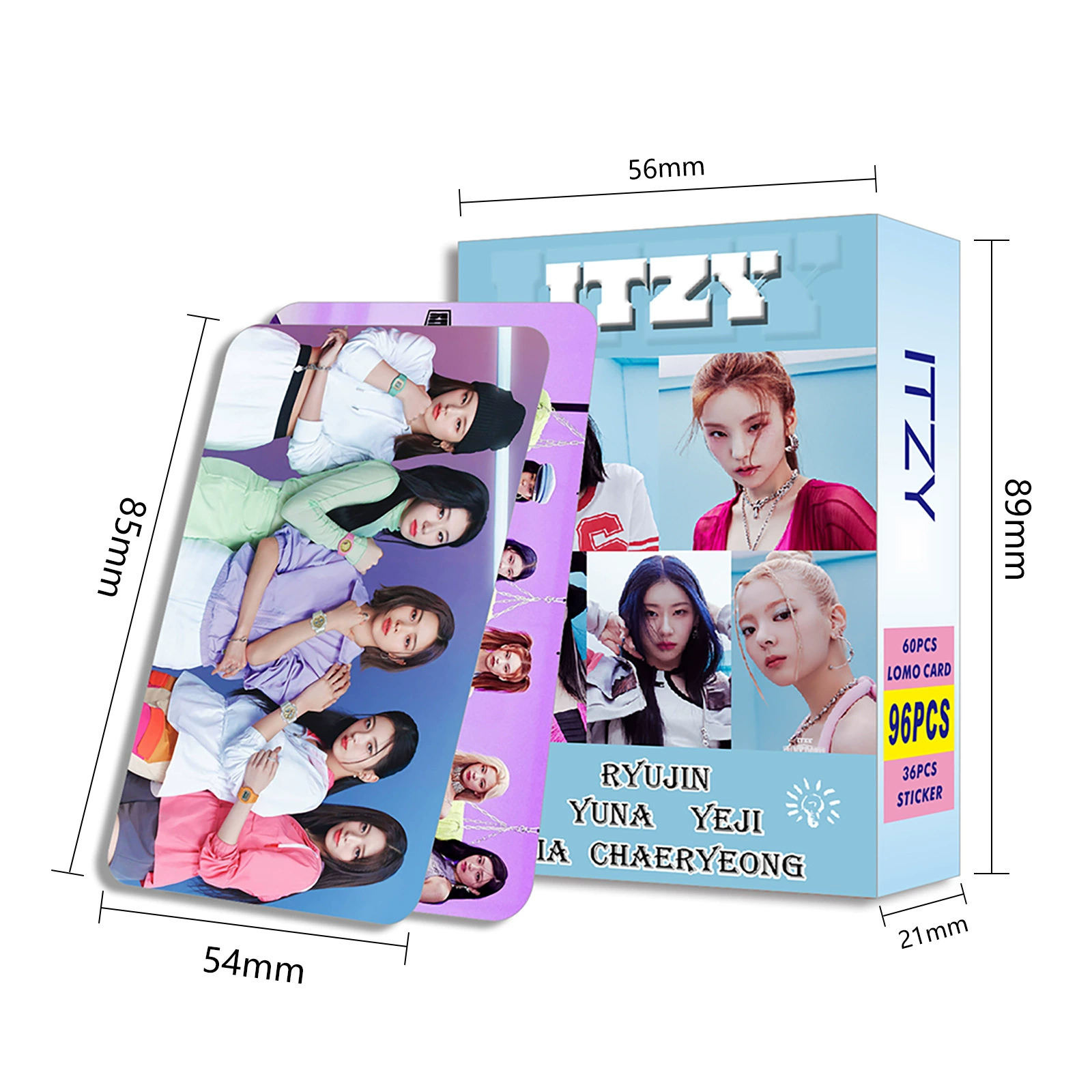 96 шт. Новая iTzy окружная маленькая карточка звезда поддержка фото карточка с двухсторонней цветной печатью Lomo карточка подарок маленькая карточка