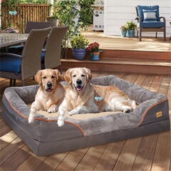 L Xxl 犬用ベッド 整形外科用フォーム ペットベッド キルティング 防水 クロスボーダー